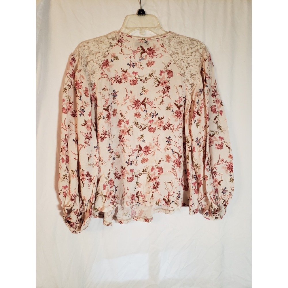 Women's Penelope Rose Boho Lace Long Sleeve Blouse Size XL - Picture 2 of 3